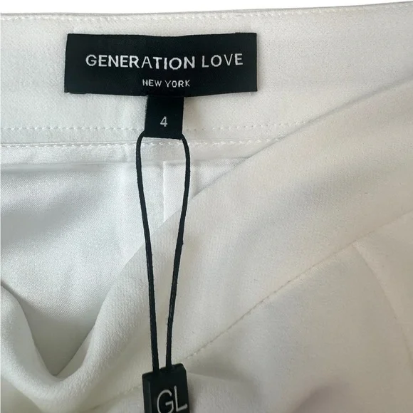GENERATION LOVE Tanya Crepe Skirt White Side Slit Women Size 4 $265 MSRP NWT - Picture 15 of 16